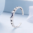 925 Sterling Silver Pavé Setting CZ Oxidized Ring | Size Nan | Style E-3