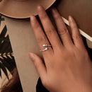925 Sterling Silver Oxidized Pavé CZ Ring-5