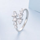 925 Sterling Silver White Gold Plated Pavé Setting Rings for Women-1