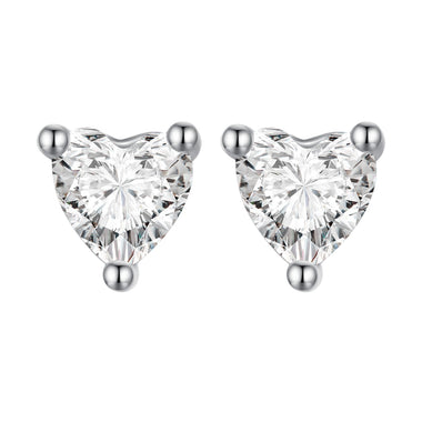 999 Platinum Plated S925 Silver Pavé Setting Earrings for Women
