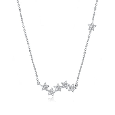 925 Sterling Silver Plated Platinum 45cm Pavé Setting CZ Necklace for Women
