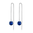 925 Sterling Silver Earrings with 0.8cm Main Stone and CZ for Women-1