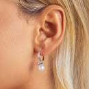 925 Sterling Silver Earrings with Quality Shell Pearl and CZ for Women-6