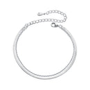 925 Sterling Silver 15+6cm White Gold Plated Bracelet for Women-2