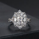 925 Sterling Silver 2 Carat Moissanite Ring in White Gold Plating - Size 8 for Women-4