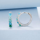 925 Sterling Silver Earrings with White Gold Plating and CZ for Women-2