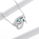 925 Sterling Silver Opal Necklace with CZ and Platinum Plating, Adjustable Length 45cm, Women’s Jewelry-2