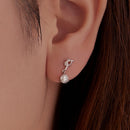 925 Sterling Silver Moissanite 0.50 Carat Earrings for Women-5