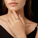 925 Sterling Silver Moissanite Ring 1ct Size 6 White Gold Plated for Women-6