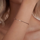 925 Sterling Silver Plated White Gold Adjustable Bracelet for Women-7