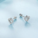 925 Sterling Silver White Gold Plated Pavé CZ Earrings-3