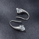 925 Sterling Silver Moissanite 1ct Earrings for Women-4