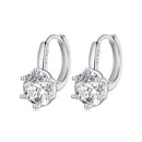 925 Sterling Silver Earrings with CZ and Platinum Plating, Size 13*7mm for Women-2