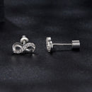 925 Sterling Silver & Moissanite Earrings 0.005ct for Women-4