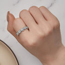 925 Sterling Silver Enamel Process Plated Platinum Ring Size 6 for Women-5
