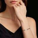 925 Sterling Silver Moissanite 0.50 Carat Bracelet with Pavé Setting and White Gold Plating for Women-4