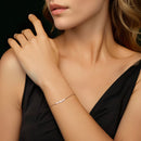 925 Sterling Silver Moissanite Bracelet for Women, Plated White Gold, 15+6cm-5