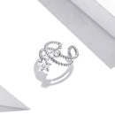 925 Sterling Silver Oxidized Silver Pavé Setting CZ Earrings-2