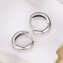925 Sterling Silver Oxidized Hoop Earrings for Women-7