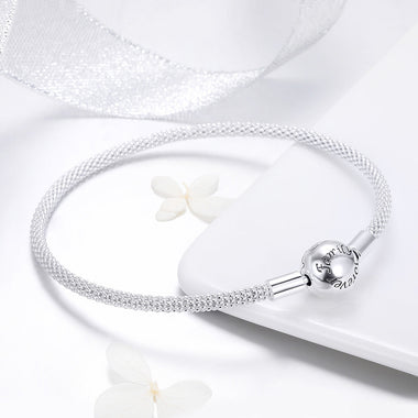 925 Sterling Silver SCB Bracelet Size 17.0cm - 0