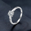 925 Sterling Silver Moissanite Ring 0.6 Carat Size 6 for Women-3