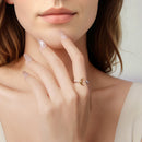 925 Sterling Silver & Gold Plated Pavé Set CZ Ring for Women-7