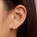 925 Sterling Silver Earrings with Quality Shell Pearl and Oxidized Silver for Women-6