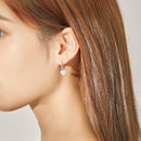 925 Sterling Silver CZ Pavé Setting Earrings for Women-7