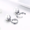 925 Sterling Silver Earrings with Quality Shell Pearl and CZ for Women-5