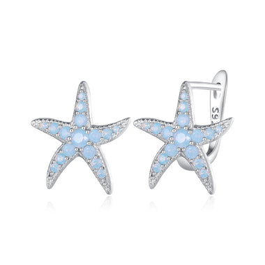 925 Sterling Silver Opal Earrings 15x13mm for Women - 0
