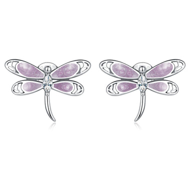 925 Sterling Silver Enamel Process Earrings with Pavé Setting CZ for Women