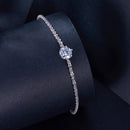 925 Sterling Silver 1 Carat Moissanite Bracelet for Women-3