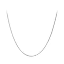 925 Sterling Silver 45S Platinum Plated Necklace for Women - 400mm Length, 0.8mm Thickness-1