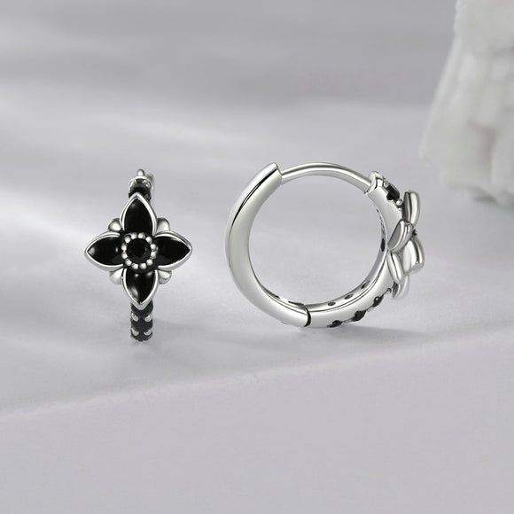 925 Sterling Silver Enamel and CZ Earrings for Women