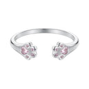925 Sterling Silver White Gold Plated Pavé Setting CZ Ring-1