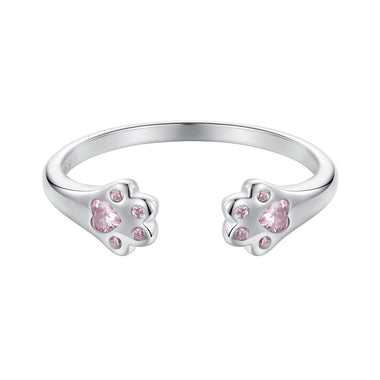 925 Sterling Silver White Gold Plated Pavé Setting CZ Ring