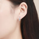 925 Sterling Silver Earrings with Pavé Setting and CZ Stone for Women-5