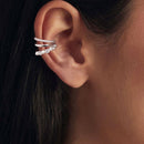 925 Sterling Silver Earrings with Moissanite and Freshwater Pearl for Women, 1.2*1.7cm, White Gold Plated-2