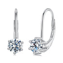 925 Sterling Silver 0.5 Carat Moissanite Earrings for Women-1