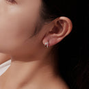 925 Sterling Silver Moissanite 0.3ct Earrings Size 1.2*0.6cm for Women-7