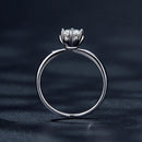 925 Sterling Silver Plated Moissanite Ring Size 6-5