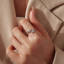 925 Sterling Silver Pavé Setting CZ Ring for Women-7