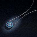 925 Sterling Silver Necklace 40+5cm Pendant 1.2*1.2cm for Women-4