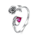 925 Sterling Silver Ring with Pavé Setting CZ, Width 0.15cm, Women's Jewelry-2