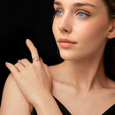 925 Sterling Silver Moissanite 0.5 Carat Freshwater Pearl Ring Size E for Women-6
