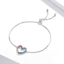 925 Sterling Silver Bracelet with Pavé Setting CZ-5