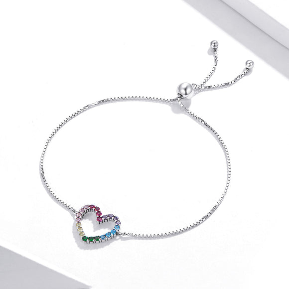 925 Sterling Silver Bracelet with Pavé Setting CZ