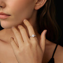 925 Sterling Silver Moissanite 0.65 Carat Ring Size 6 for Women-8