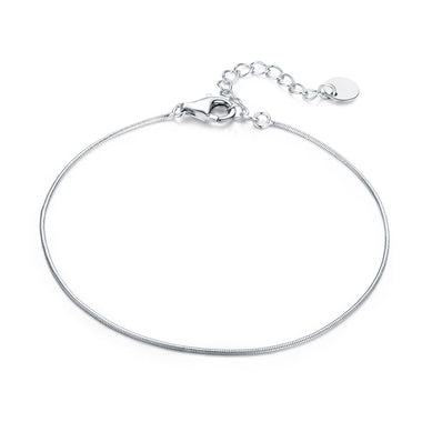 925 Sterling Silver Adjustable Platinum Plated Bracelet for Women