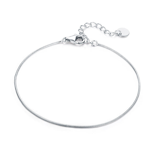 925 Sterling Silver Adjustable Platinum Plated Bracelet for Women